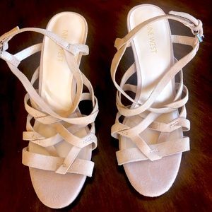Nine West strappy suede sandal heels